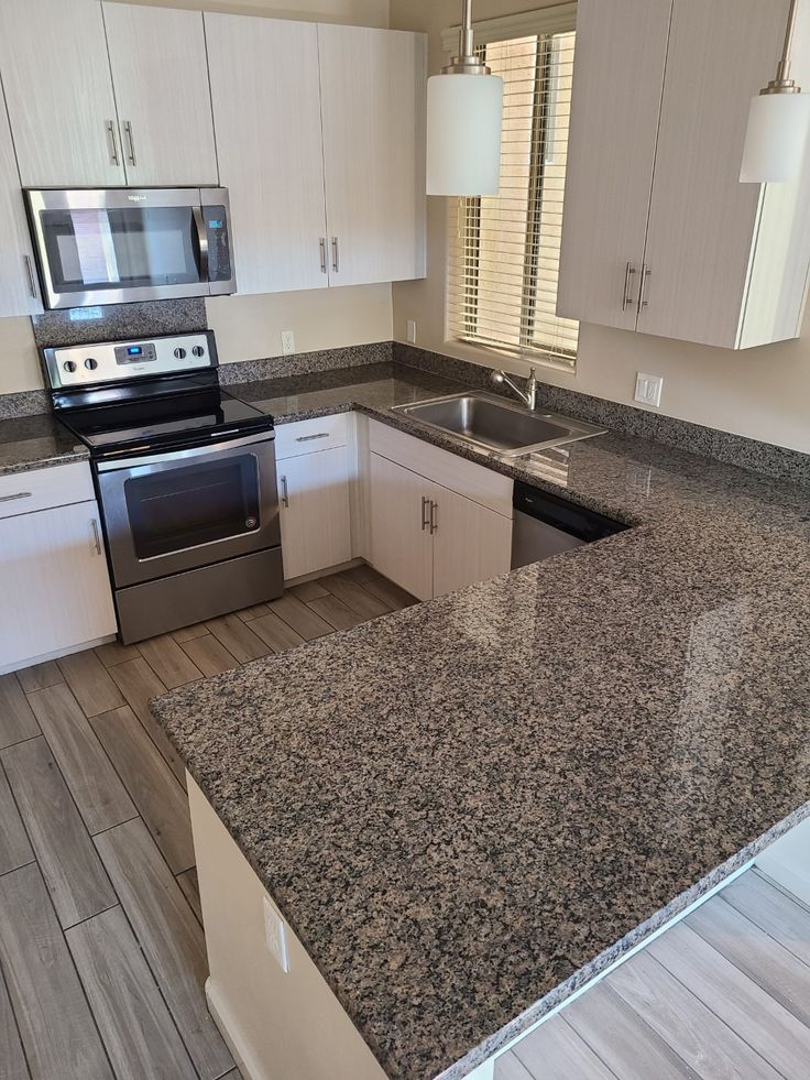 Apartment kitchen after move-out cleaning